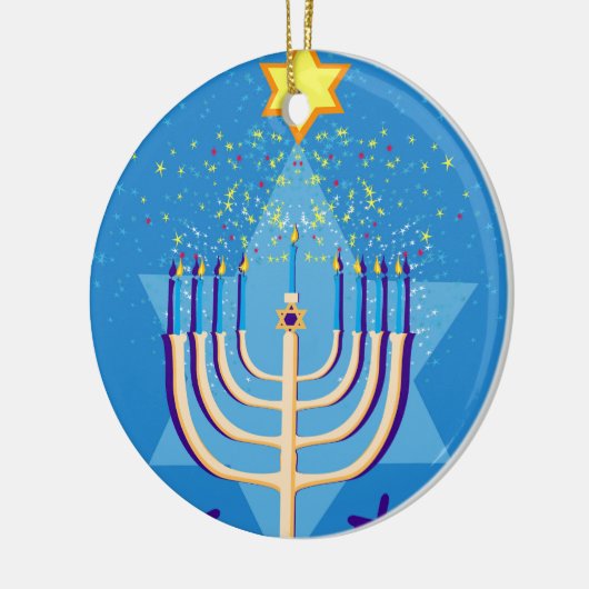 hanukkah menorah keramisch ornament (Links)
