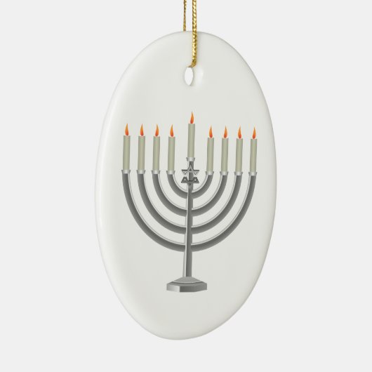 Hanukkah menorah keramisch ornament (Rechts)