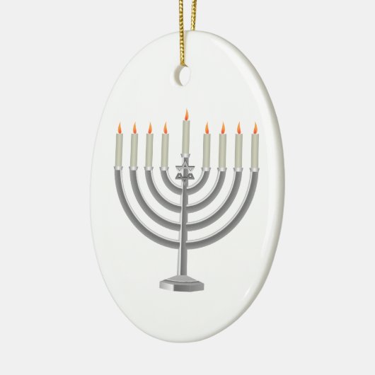 Hanukkah menorah keramisch ornament (Links)