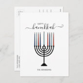 Hanukkah Menorah Kerstkaart Feestdagenkaart (Voorkant / Achterkant)