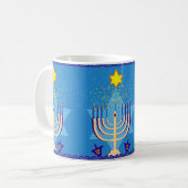 hanukkah menorah koffiemok (Voorkant links)