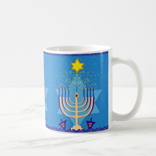 hanukkah menorah koffiemok (Rechts)