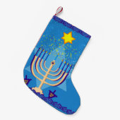Hanukkah Menorah kous Kleine Kerstsok (Voorkant (Hangend))