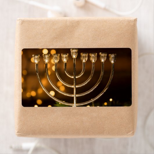 Hanukkah Menorah Label (Insitu)