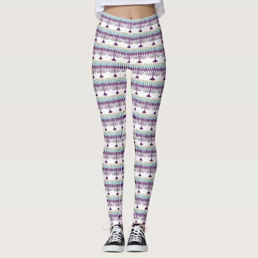 Hanukkah Menorah Leggings (Voorkant)
