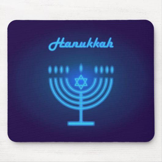 Hanukkah Menorah licht Festival decoratie Muismat (Voorkant)