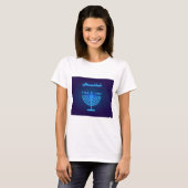 Hanukkah Menorah licht Festival decoratie T-shirt (Voorkant volledig)