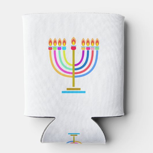 Hanukkah Menorah Lights Holiday Blikjeskoeler (Achterkant)