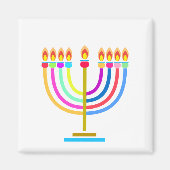 Hanukkah Menorah Lights Holiday Magneet (Voorkant)