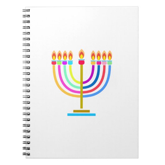 Hanukkah Menorah Lights Holiday Notitieboek (Voorkant)
