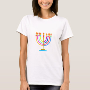 Hanukkah Menorah Lights Holiday T-shirt