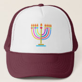 Hanukkah Menorah Lights Holiday Trucker Pet (Voorkant)