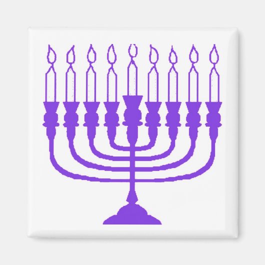 Hanukkah Menorah Magneet (Voorkant)
