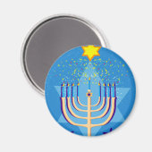 hanukkah menorah magneet (Voorkant / Achterkant)