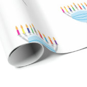 Hanukkah Menorah met gezichtsmasker Cadeaupapier (Rol Hoek)