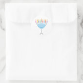 Hanukkah Menorah met gezichtsmasker Ronde Sticker (Tas)
