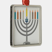 Hanukkah menorah metalen ornament (Rechts)