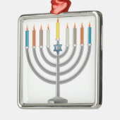Hanukkah menorah metalen ornament (Links)