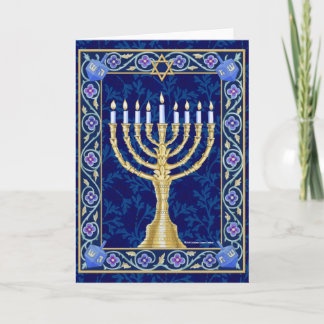 Hanukkah Menorah Notecard Feestdagen Kaart