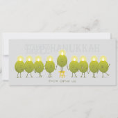 Hanukkah Menorah Olijven | Grijze Groep (Voorkant)