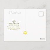 Hanukkah Menorah Olives, Baby Blue Group Briefkaart (Achterkant)