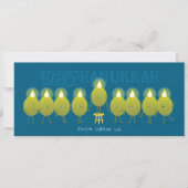 Hanukkah Menorah Olives | Blauwgroen Blue Group Ka (Voorkant)