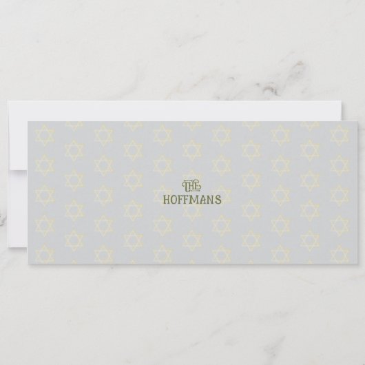 Hanukkah Menorah Olives | Grijze groep (Achterkant)