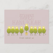 Hanukkah Menorah Olives | Mauve Company Logo Briefkaart (Voorkant)