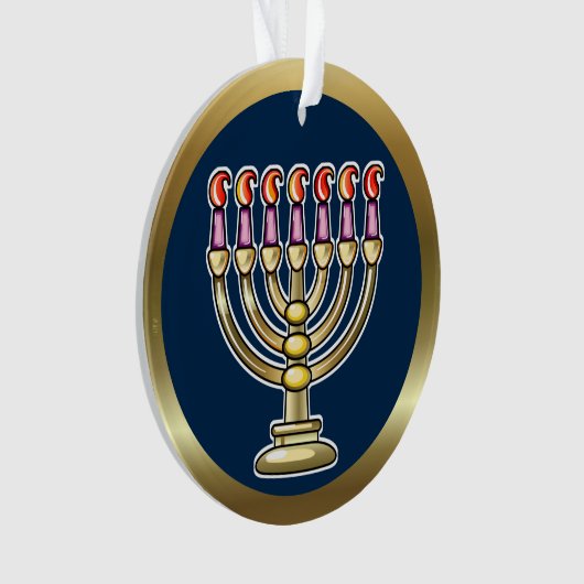 Hanukkah Menorah Ornament (voorkant)