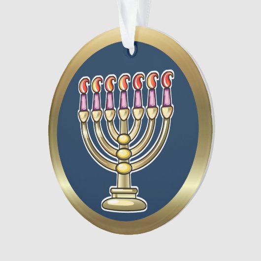Hanukkah Menorah Ornament (voorkant)