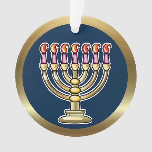Hanukkah Menorah Ornament (voorkant)