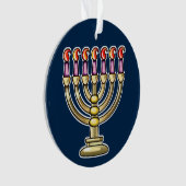 Hanukkah Menorah Ornament (voorkant)