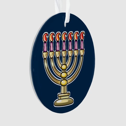 Hanukkah Menorah Ornament (voorkant)