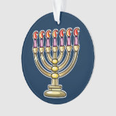 Hanukkah Menorah Ornament (voorkant)