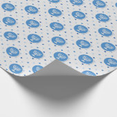 Hanukkah Menorah over Polka Dots Cadeaupapier (Hoek)