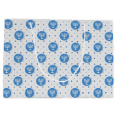 Hanukkah Menorah over Polka Dots Groot Cadeauzakje (Achterkant)