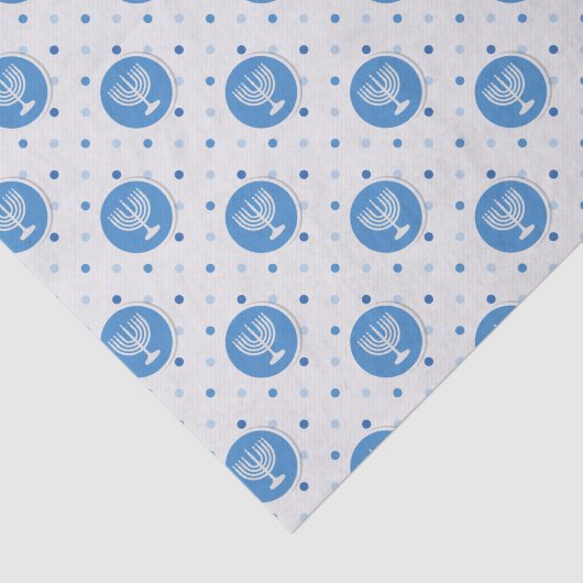 Hanukkah Menorah over Polka Dots Tissuepapier (Detail)