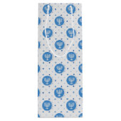 Hanukkah Menorah over Polka Dots Wijn Cadeautas (Achterkant)