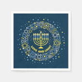 Hanukkah Menorah Paper Napkins, Guest Towel Servet (Voorkant)