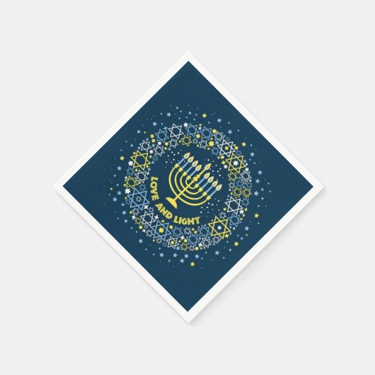 Hanukkah Menorah Paper Napkins, Guest Towel Servet (Hoek)