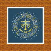 Hanukkah Menorah Paper Napkins, Guest Towel Servet