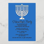 Hanukkah Menorah Party Folie Uitnodiging (Voorkant)