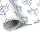 Hanukkah Menorah Pattern Cadeaupapier (Rol Hoek)