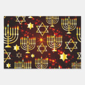 Hanukkah Menorah Pattern Inpakpapier Vel (Voorkant 2)
