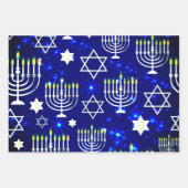 Hanukkah Menorah Pattern Inpakpapier Vel (Voorkant)