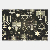 Hanukkah Menorah Pattern Inpakpapier Vel (Voorkant 3)