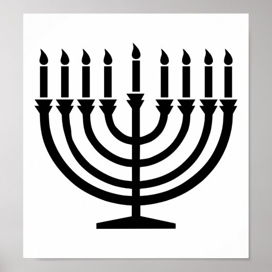 Hanukkah Menorah Poster (Voorkant)