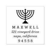 Hanukkah Menorah Return Address Zelfinktende Stempel (Design)