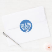Hanukkah Menorah Ronde Sticker (Envelop)