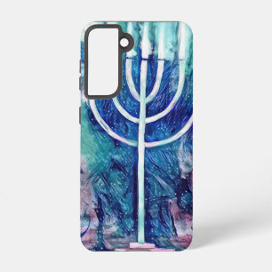 Hanukkah Menorah Samsung Galaxy S21 telefoonhoesje Hoesje